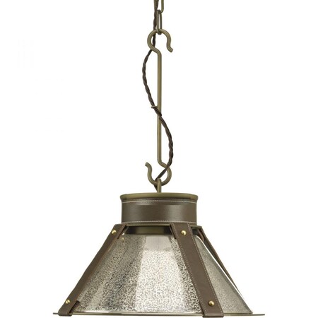 Point Dume? - Rockdance Collection 1-Light Mercury Glass Coastal Pendant Light Aged Brass